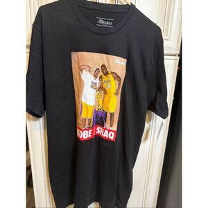 Almanac Brand Men's Kobe & Shaq 100% Cotton Graphic T-Shirt Black Large NWT